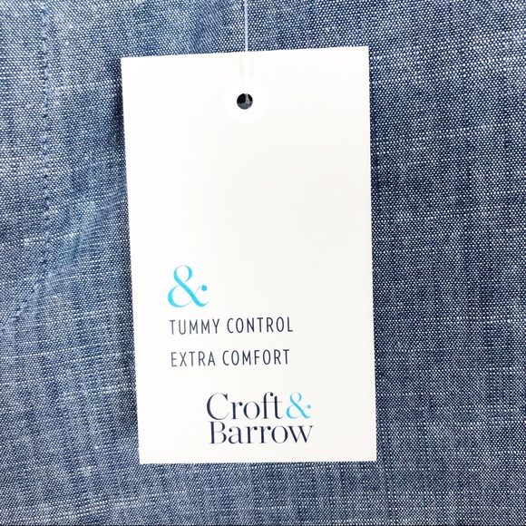 Croft & Barrow Blue Classic Stretch Chino Bermuda - Picture 4 of 6